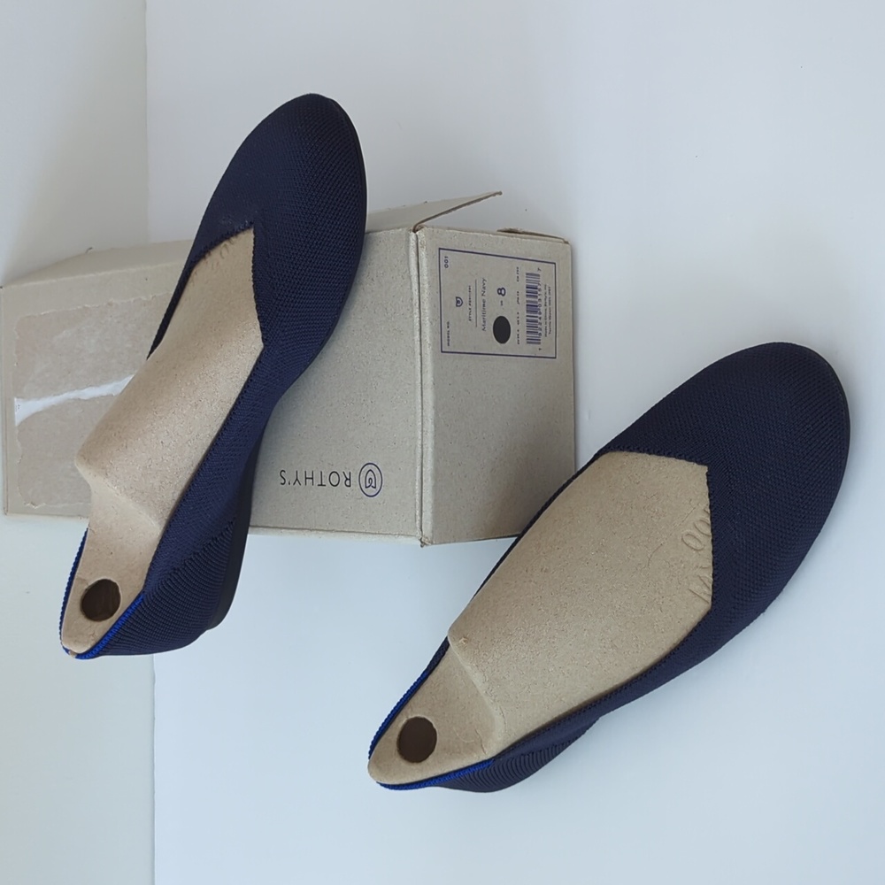 Rothy's The Flat Maritime Navy Round Toe Flats size 8 Retired with  Box
